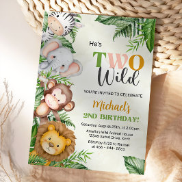 Invitación Safari Dos Años Salvajes
