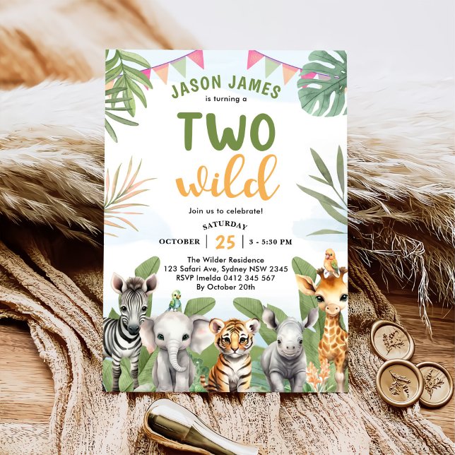 Invitación Safari Dos Salvajes Cumpleaños del Niño (Subido por el creador)