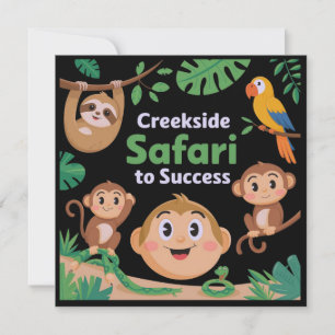 Invitación Safari en Creekside para el éxito del diseño de vi
