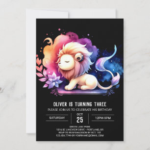 Invitación Safari Feliz cumpleaños al león