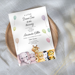Invitación Safari Friends Jungle Baby Shower