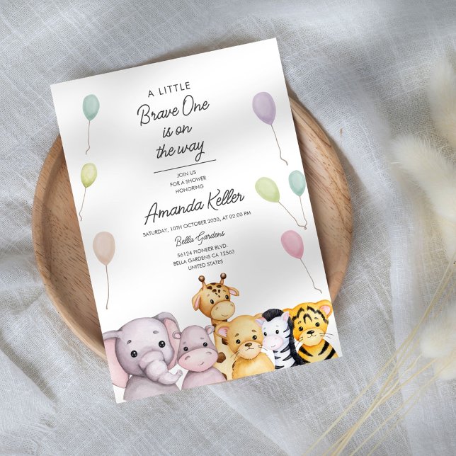 Invitación Safari Friends Jungle Baby Shower (Subido por el creador)