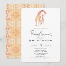 Safari Giraffe Baby Shower