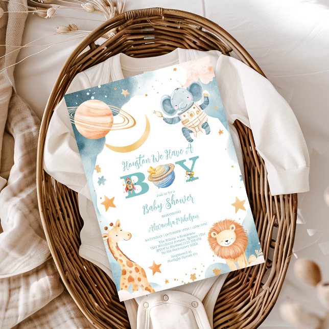 Invitación Safari Houston Tenemos Un Espacio Exterior De Niño (Subido por el creador)