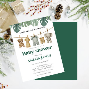 Invitación Safari Jungle Animales silvestres un niño Baby Sho