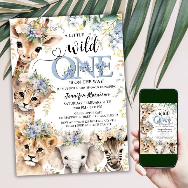 Invitación Safari Jungle Boy Baby Shower (Subido por el creador)