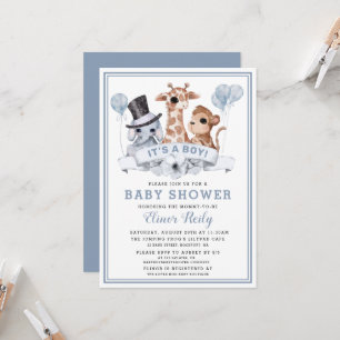 Invitación Safari Jungle Boy Baby Shower