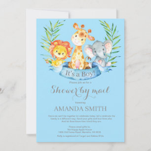 Invitación Safari Jungle Boy Baby Shower por correo