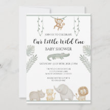 Invitación Safari para Baby Shower | Pequeño Salva