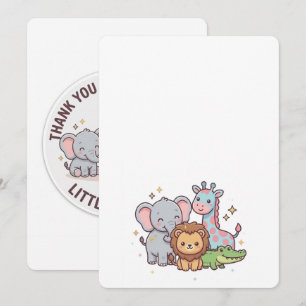 Invitación Safari Salvaje Animales Bebés Zoo Tiern