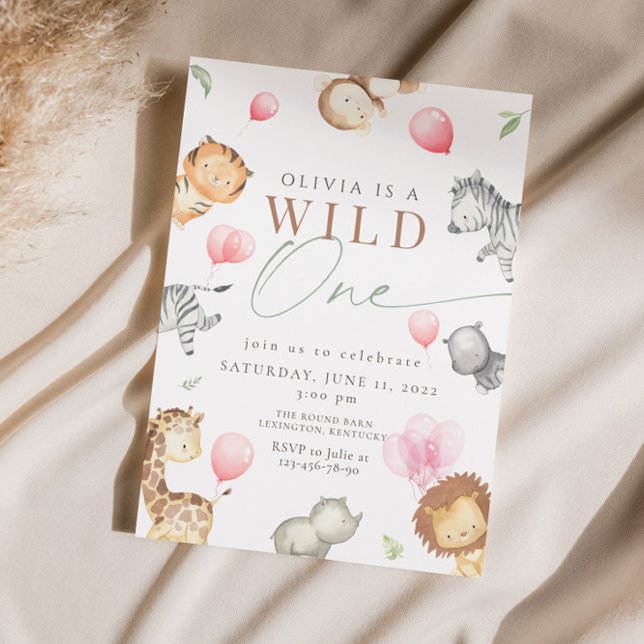 Invitación Safari salvaje cumpleaños de un chica (Subido por el creador)