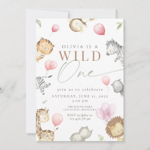 Invitación Safari salvaje de un cumpleaños