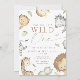 Invitación Safari salvaje de un cumpleaños