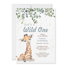 Safari salvaje de una jungla Girafa Primer Fiesta 