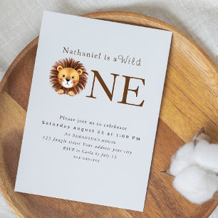 Invitación Safari salvaje un primer cumpleaños