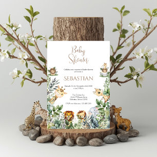 Invitación Safari Spanish Baby Shower Boy invitation