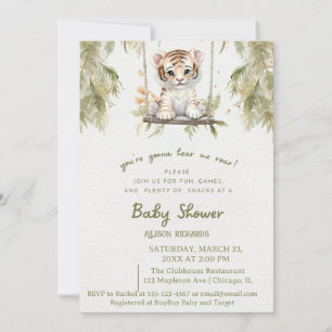 Invitación Safari Swingueante: Aventura Salvaje del Cachorro