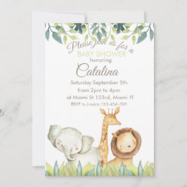 Invitación Safari Theme Baby Shower Invitation