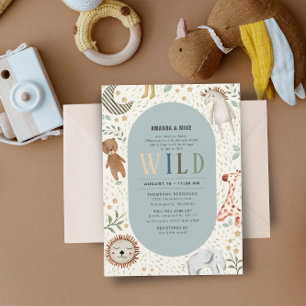 Invitación Safari Wild Boy Baby Shower