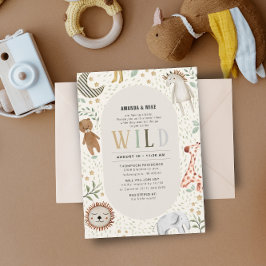 Invitación Safari Wild Gender Neutral Baby Shower
