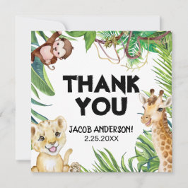 Invitación Safari Wild One Animal Jungle Foto Primer cumpleañ