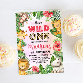 Invitación Safari Wild One First Birthday