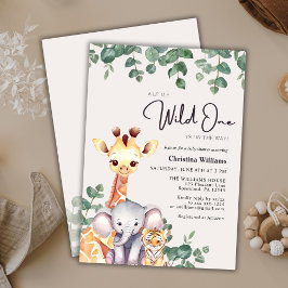 Invitación Safari Wild One Gender Neutral Baby Shower