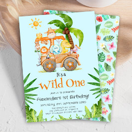 Invitación Safari Wild Un Cumpleaños