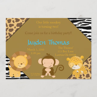Invitación safariparty copy, Ven con nosotros por un cumpleañ