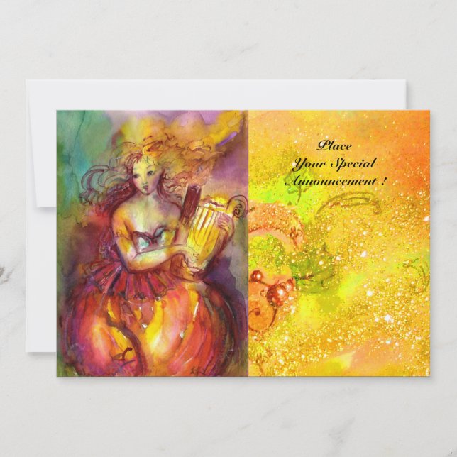 Invitación SAFO, BAILE, MÚSICA Y POESÍA, Destellos de Oro (Anverso)