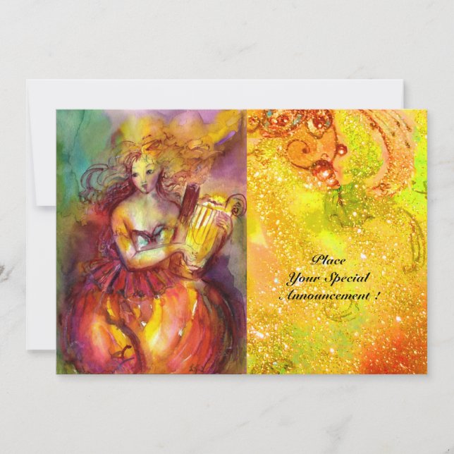 Invitación SAFO, DANZA, MÚSICA Y POESÍA, Destellos de Oro (Anverso)