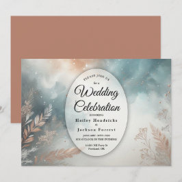 Invitación Sage and Terracotta Stardust Skies Wedding