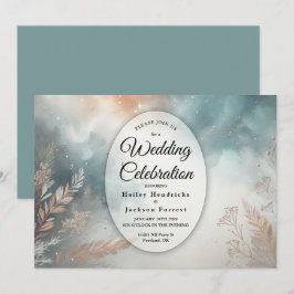 Invitación Sage and Terracotta Stardust Skies Wedding
