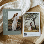 Invitación SAGE Bohemian Save the Date con código QR<br><div class="desc">Everleigh Collection: una colección impresionante y minimalista que presenta un tipo de letra caligráfica moderno, moda y elegante. Esta colección ofrece un diseño atemporal y elegante, perfecto para cualquier evento, desde bodas hasta duchas para bebés y todo lo demás. Disfrute de la elegancia y sofisticación de la colección Everleigh y...</div>