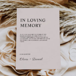 Invitación Sage Boho Boda En El Rótulo De La Memoria Amada,