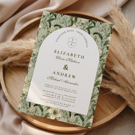 Invitación Sage Botanical Arch Elegant Wedding