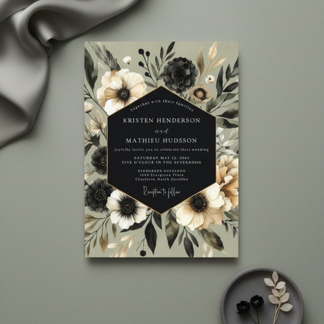 Invitación Sage Botanical Elegance Wedding (Subido por el creador)