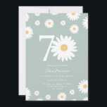 Invitación Sage Daisy 70th Birthday Invitation<br><div class="desc">🌼 Celebrar un gran hito con nuestra 70ª Invitación de cumpleaños! 🎉 Perfecto para honrar el 70 cumpleaños de un ser querido especial, esta elegante invitación incluye hermosas mareas y elegante caligrafía. Personalízalo con todos los detalles del fiesta para crear una celebración memorable y única. ¡Haz de este cumpleaños tan...</div>