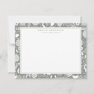 Invitación Sage Easter Egg Frame Note Card