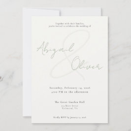Invitación Sage Elegant & Minimal | Modern & Simple Wedding