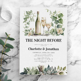 Invitación Sage & Gold Elegant Greeneration Rehearsal Cena