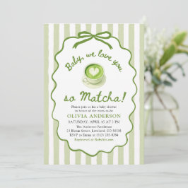 Invitación Sage Green Baby We love you so Matcha Baby Shower