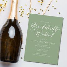 Sage Green Bachelorette Weekend Minimalista