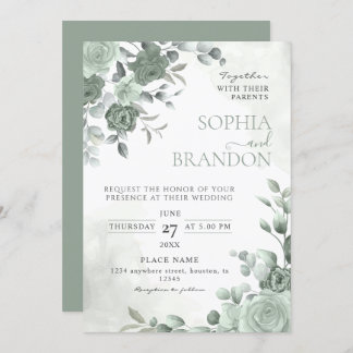 Invitación Sage Green Boda