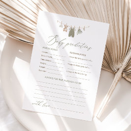 Invitación Sage Green Boho Baby Clothes Predictions Advice