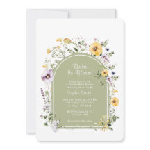 Sage Green Boho Rustic Baby En Bloom Baby Shower