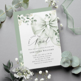 Invitación Sage Green Bow Greenery Bridal Shower