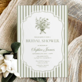 Invitación Sage Green Bridal Shower Template Boho