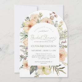 Invitación Sage Green Christmas Winter Floral Bridal Shower