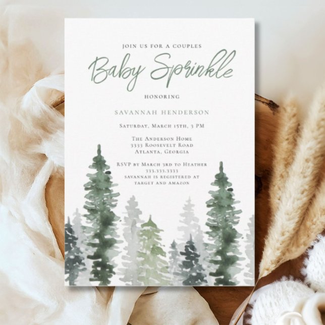 Invitación Sage Green Couples Rustic Sprinkle (Subido por el creador)